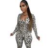 Ol6139 Amazon Cross-Border European and American Women's Casual Fashion Backless Leopard Print Jumpsuit Available In 2 Colors In Stock