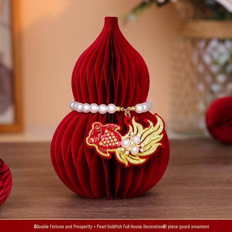 3D Gourd Ornament for Fortune & Prosperity - Perfect Housewarming Gift & Home Decor