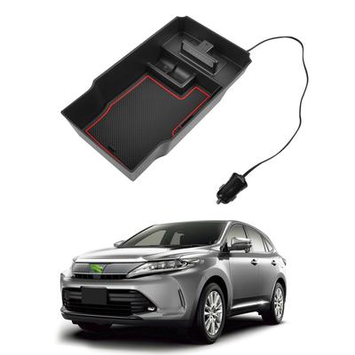 Auto Spec Series 60 Built-in Console Box Toyota Harrier H25.12 - Current with 1 Rubber Mat with LED Sensor Light & 2-port USB Port