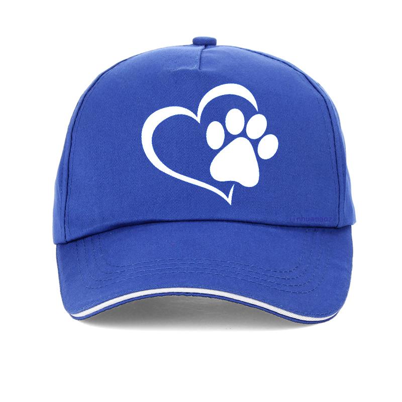 Love Dog Paw Heart Print Baseball cap Unisex Women Summer pop Harajuku Hip Hop hat Unisex outdoor adjustable bone Snapback hat