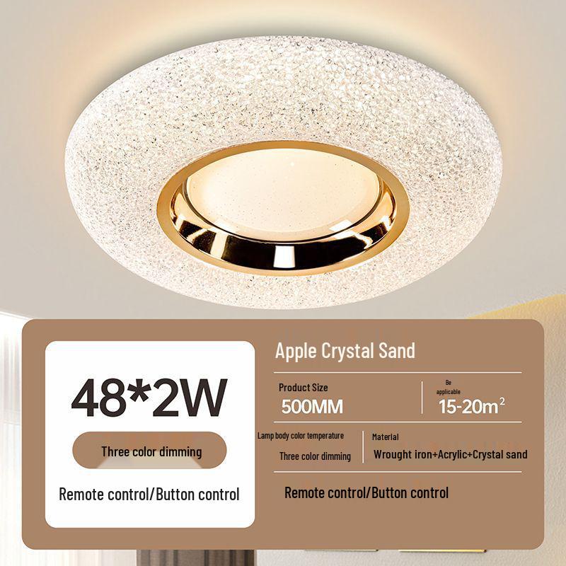 2025 Full Spectrum Super Bright LED Ceiling Light for Master Bedroom & Living Room - Modern Cream Style
