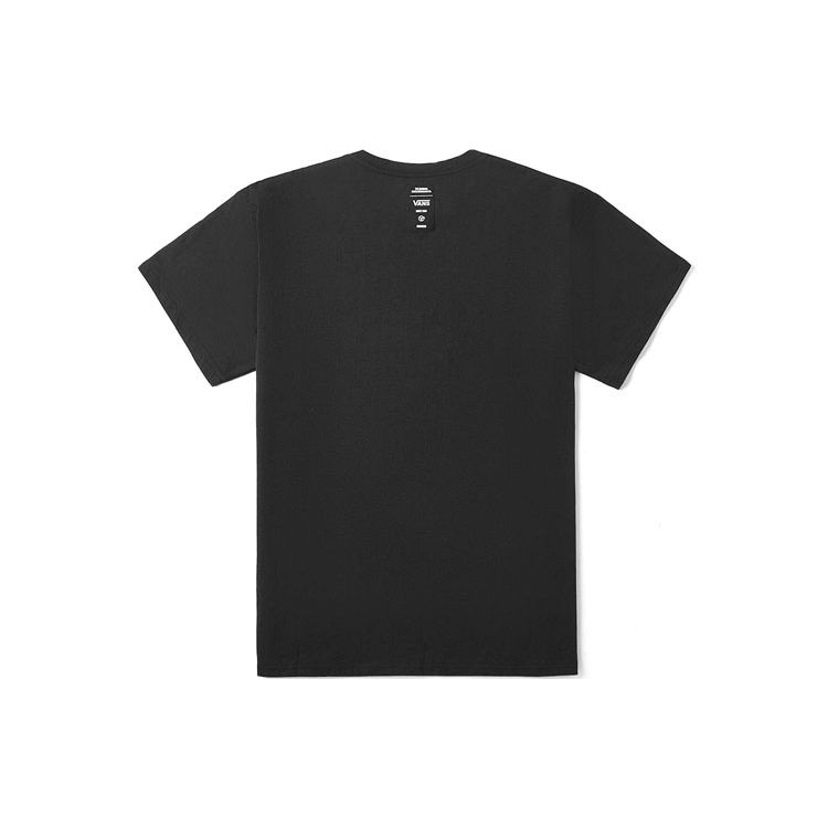 Vans Letter Logo Printed Short Sleeve T-Shirt Women tops Black VN0A4BRSBLK