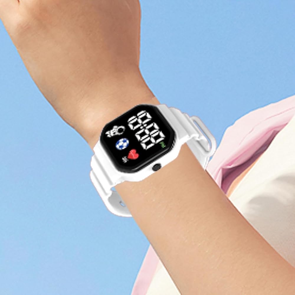 Mdikawe Digital Sport Watch, Smart Kids Watch - Waterproof Wristwatch, Comfortable Sport Waterpro...
