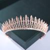 Rose Trendy Color Gold Tiaras And Crowns Pearl Crystal Princess Diadems Sale Queen Wedding Bridal Hair Accessories Headpiece