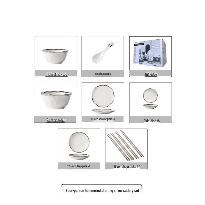Premium Hammered Ceramic Dinnerware Set