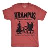 Mens Funny T Shirts Krampus Babysitting Service Sarcastic Christmas Graphic