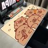 CUTE Capybara Mousepad Keyboard Mat Table Mat Students Cabinet Gamer Desktop Mousepad Cup Mats Antiwrinkle Nonslip Deskpad