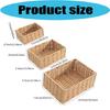 Pack of 3 Small Natural Grass Hand Crafted Storage Baskets for Organization Decorative Addition for Any Room