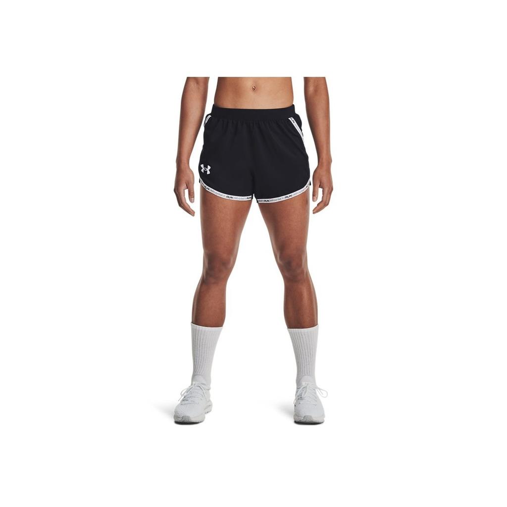 Under Armour Fly-By 2.0 Running Quick-Dry Breathable Casual Shorts Women Shorts Black 1361392-001
