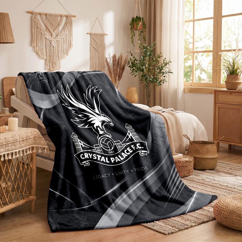 Crystal Palace Football Print Flannel Blanket Soft Warm Sofa Bed Throw Blanket For Home Office Bedroom