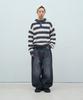 SUPERSUB Brushed Stripe Collar Knit - Charcoal