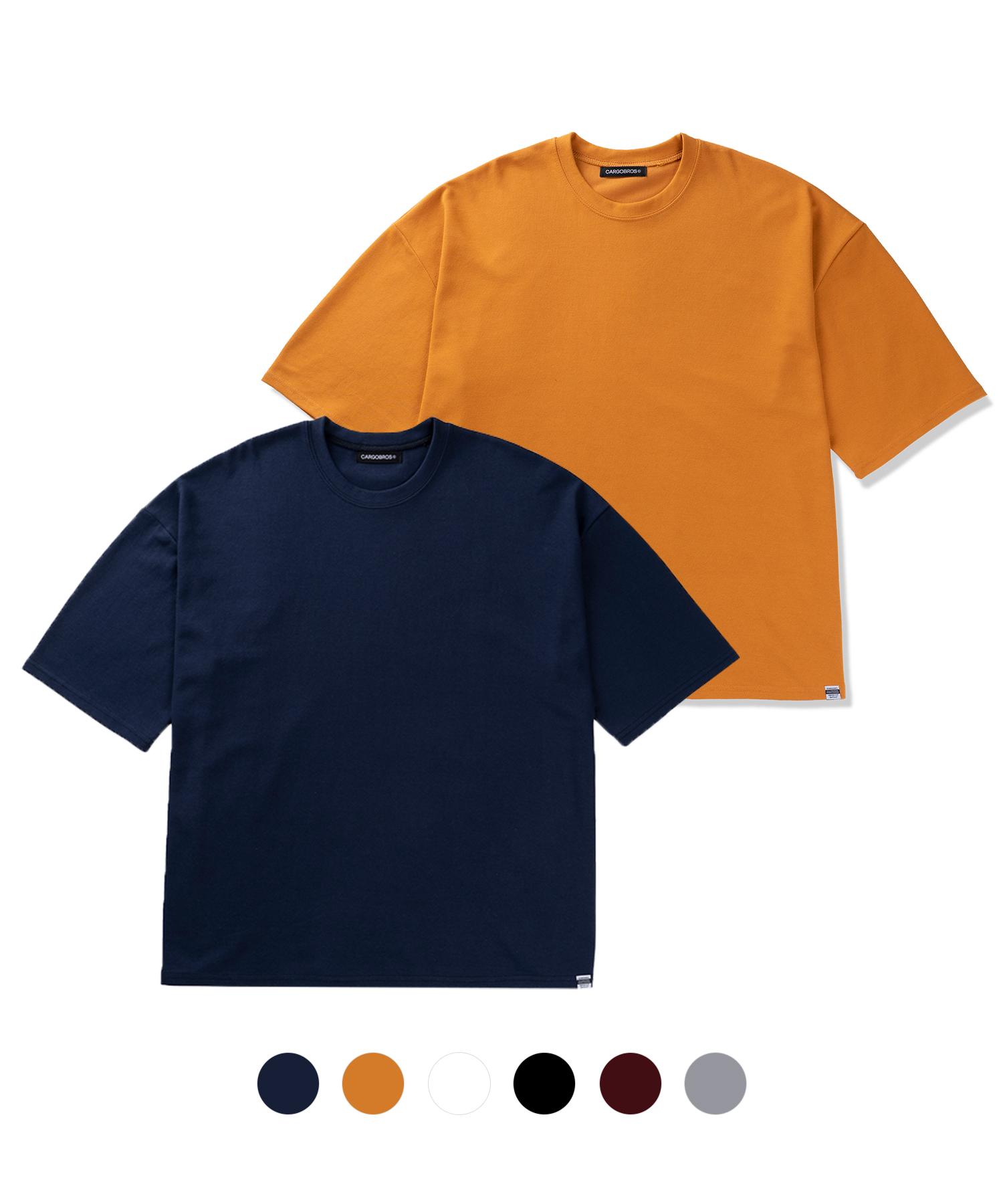 Cargo Bros [Package] Cb Over Box Short Sleeve T-Shirt (9 Colors) White/Free