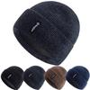 New Unisex Letter Warm Winter Hats Stylish Plush Fur Lined Soft Beanie Cap Thick Winter Sports Knitted Hats For Men Women