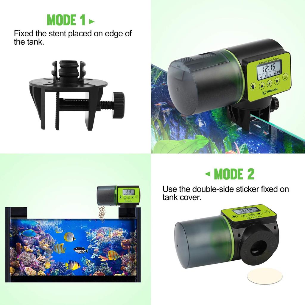 Feeder Moisture-Proof Automatic Fish Feeder Aquarium Tank Electrical Timer Feeder Fish Food Dispenser Tool Auto Fish