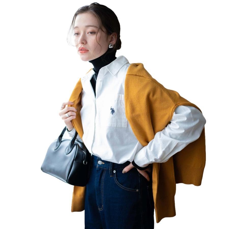 [Wego] Custom Made U.S. POLO ASSN. BIG Shirt Big Large Size Loose Logo Embroidery Plain Clothes Tops Outerwear Spring Summer