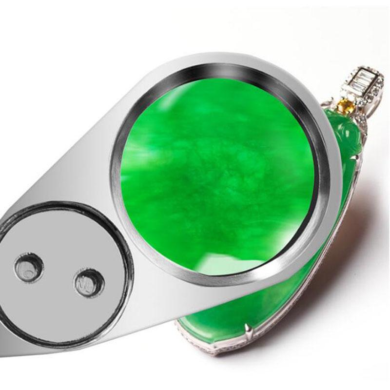 40X Mini Smyckesförstoringsglas med LED UV-ljus Vikbart Förstoringsglas Bärbart Handhållet Ögonförstoringsglas 25mm Smyckesloop