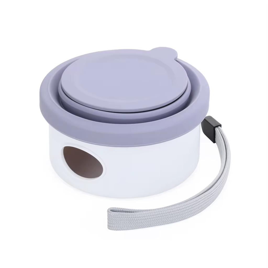 3-in-1 Portable Dog Water Bottle - Pet Travel Drink Dispenser with Food Feeder & Poop Bag Holder , for Walking, Hiking, Travel