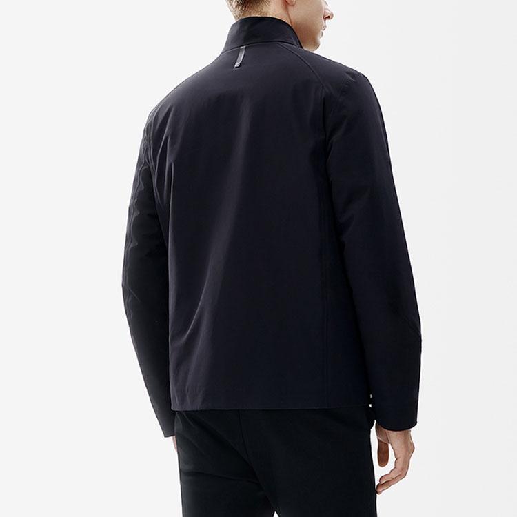 Fila X Casual Simple Warm Solid Color Stand Collar Loose Cotton Jacket Men Jacket Black F11M242903F-BK