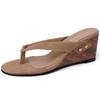 Fashion Summer Fashion Wedges Heel Flip Flop Outdoor Clip Toe Women Gladiator Slippers Ladies Beach Vacation Slides