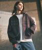 Roiroi Loose Fit Logo Zip-Up Hoodie - Navy