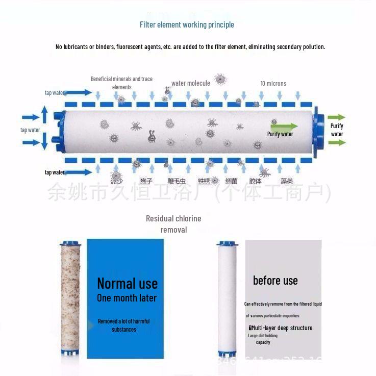 Lotus Handheld Shower Head with Powerful Spray and Filter