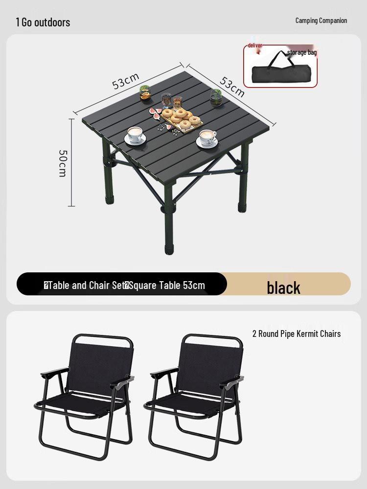 Portable Outdoor Folding Table & Chair Set - Perfect for Camping & Picnics
