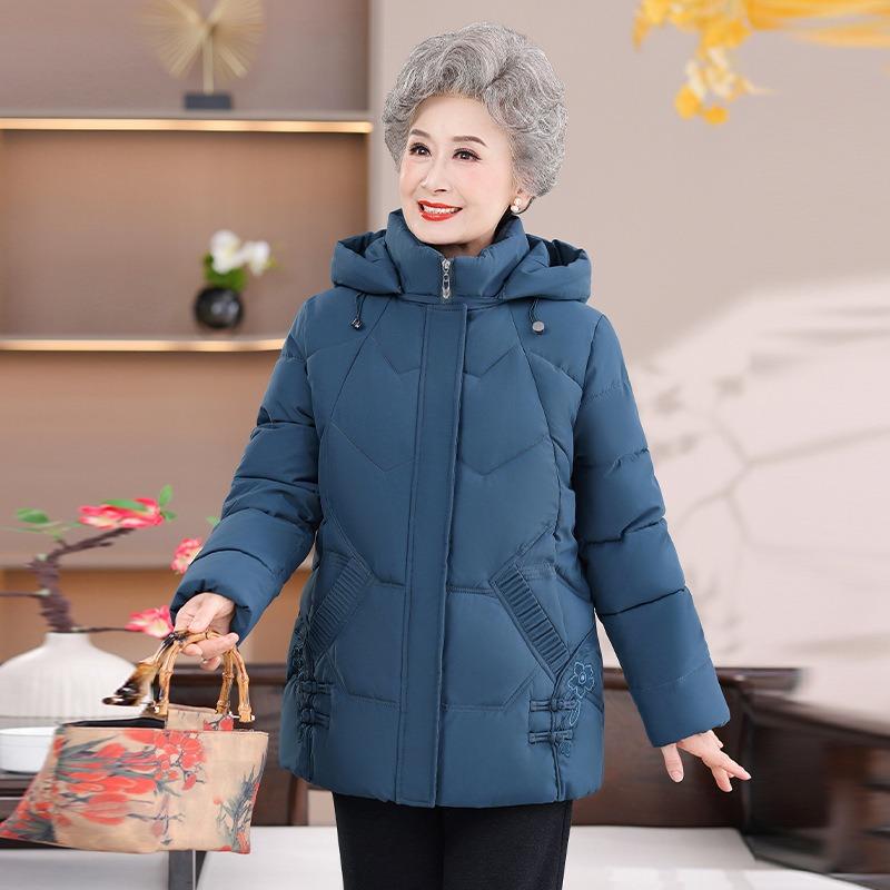 Winter cotton clothes women's warm hooded jacket thickened warm and cold-proof medium and long cotton-padded clothes