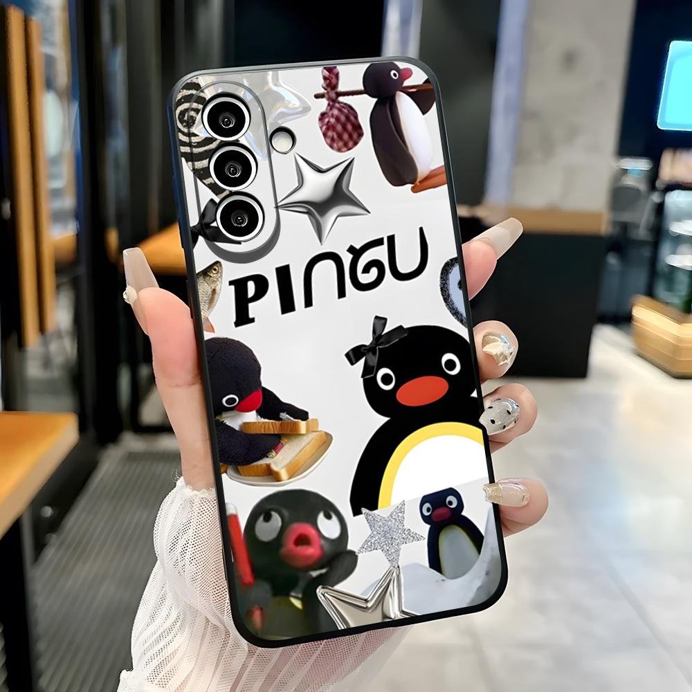 P-Pingu Penguin Phone Case For Samsung S26 S25 Plus S20 S20 Plus S22 Ultra S23 FE S21 Plus S21 Ultra Soft Cover