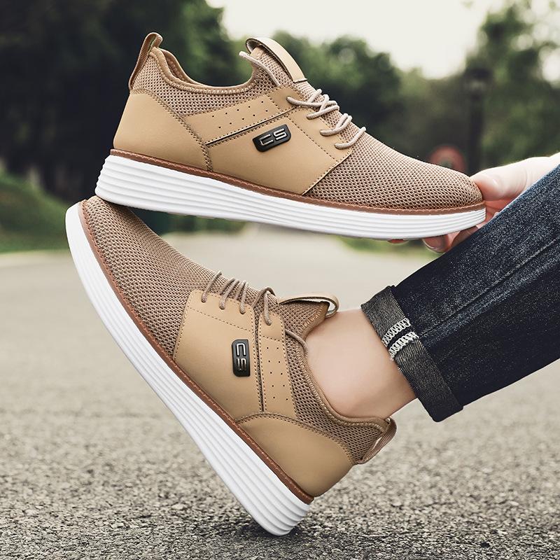 Men's business casual shoes soft sole non-slip breathable lace-up men's shoes driving running to work sports shoes
