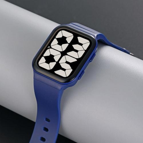 Zolohoni Men's Waterproof Digital Watch with Oversized Numerals, Blue, with Strap, for Seniors and Senior Women