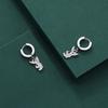 Chic Diamondstudded Rabbit Earrings Trendy Alloy Jewelry Women For