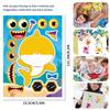 Adorable Cm2308011 Children's Interactive Educational Puzzle Diy Face Stickers Pack With Colorful Designs For Creative Fun
