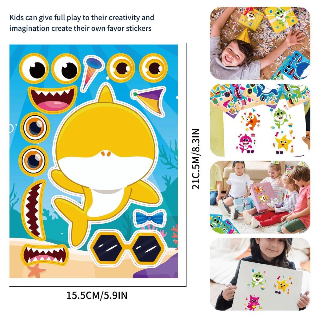 Adorable Cm2308011 Children's Interactive Educational Puzzle Diy Face Stickers Pack With Colorful Designs For Creative Fun