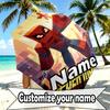 Custom Name Personalized Gamer Craft Print Umbrella, Auto Open Close, 8‑Rib Sturdy Frame, Commute Camping Hiking Use, Birthday Gift
