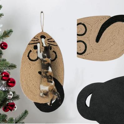 Cat Scratching Pad Funny Mouse Shape Scratch Pad Non-Slip Cat Floor Scratching Pad Rug Hanging Cat Scratching Board Sisal Pad In