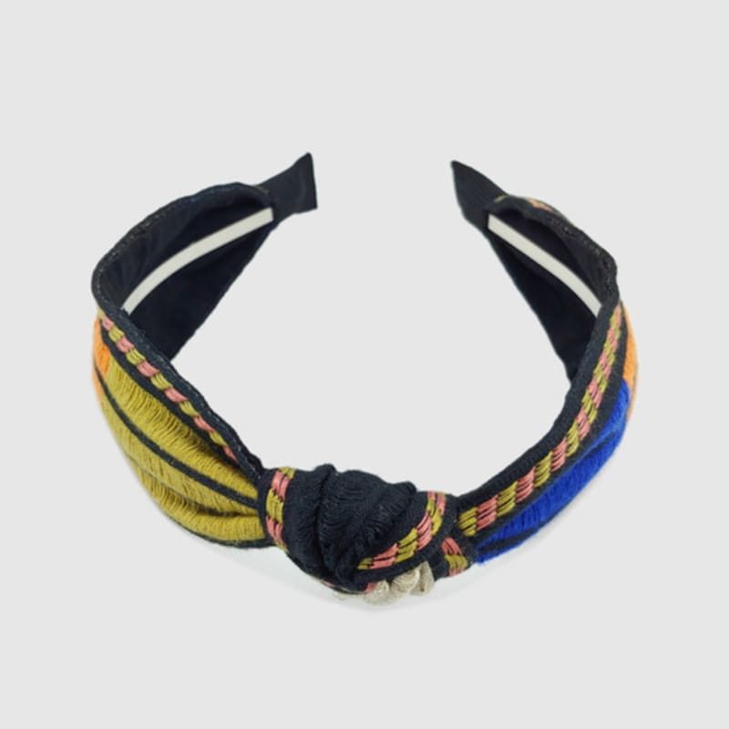 LALA Ethnic Striped Hairband - D Black