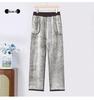 Warm Cotton Straight-Leg Trousers for Middle-Aged & Elderly Women: New Grandma Style, Ideal for Autumn & Winter