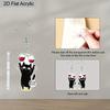 2D Flat Halloween Acrylic Earrings Decoration Cute Black Cat Pendant Jewelry Girls Women Halloween Gift