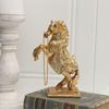 Elegant Resin Horse Statue - Majestic Golden, Perfect for Home & Office Decor, Ideal for Living Room, Entryway, and Cabinet Disp