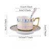 European Style Gilded Ceramic Coffee Cup with Dish Office Light Luxury Ceramic Mug Afternoon Tea Cups Household Drinkware