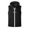 Men's Summer 2021 Fitness Hooded Vest - Casual Sleeveless T-shirt for Europe & America