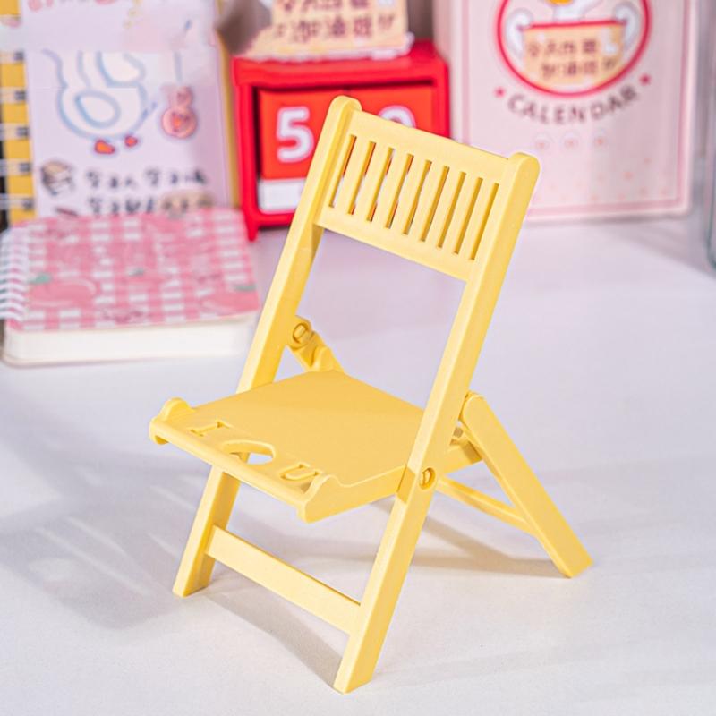 Cute & Adjustable Mini Chair Phone Stand Multi Angles Desktop Holder Stylish & Durable Bracket for Mobile Devices Gift