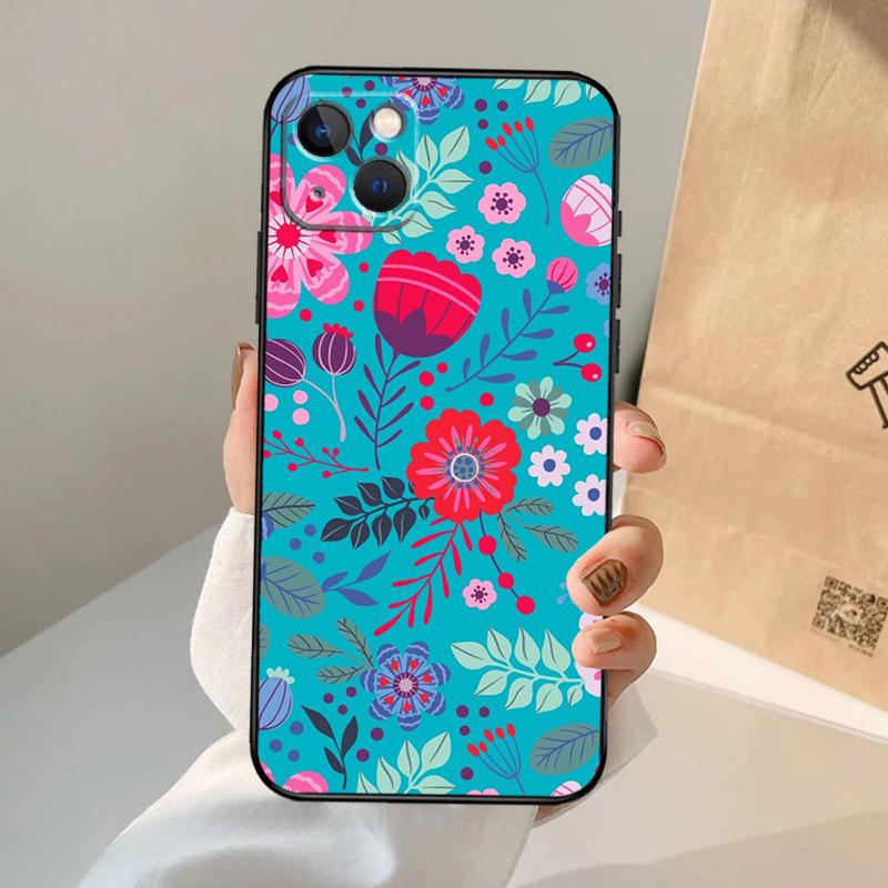 Floral Charm Secret Garden Phone Case For iPhone 17 Air 16 15 13 11 12 14 Pro Max 13 12 Mini 15 16 Plus 16e Cover Coque