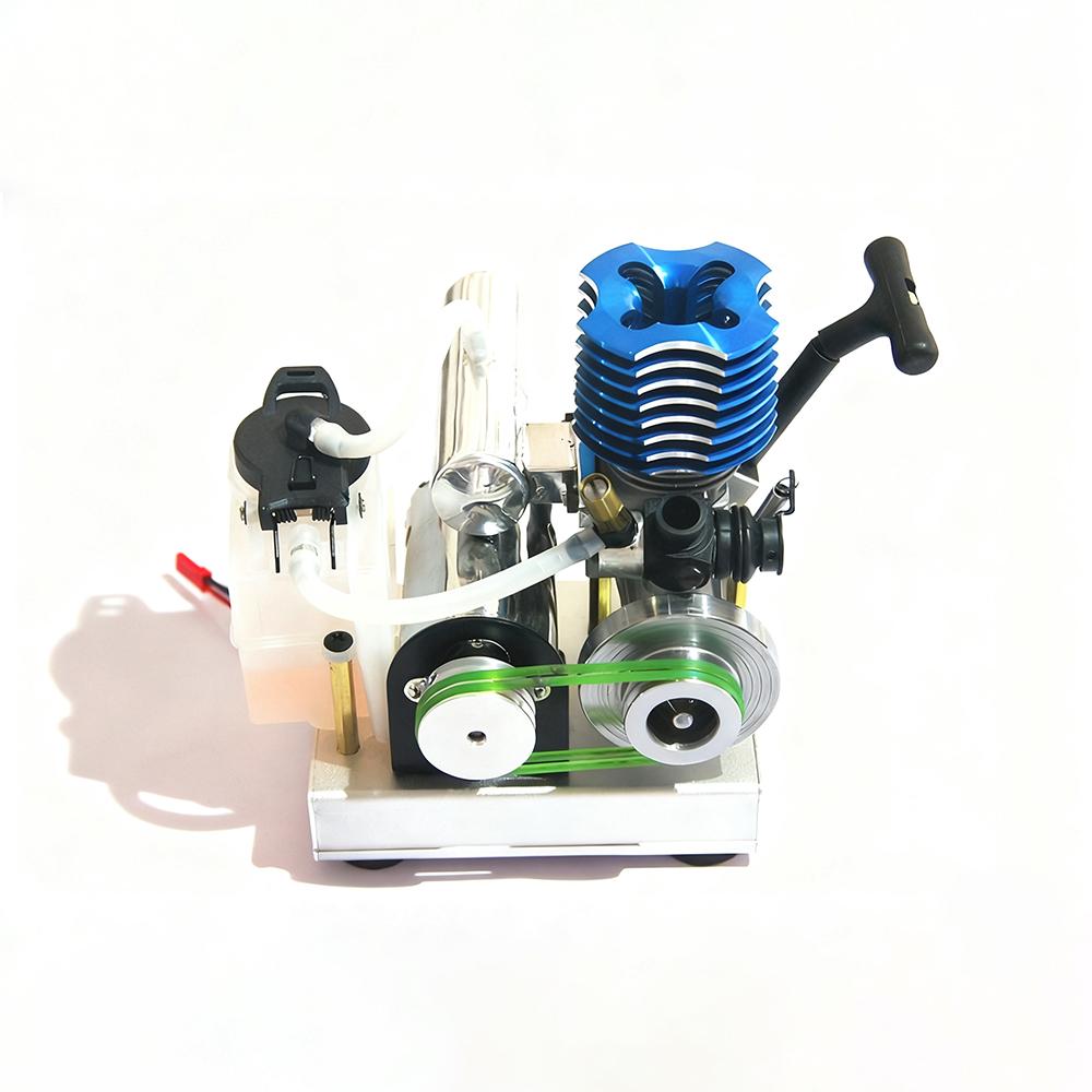Miniature 18 Stage Methanol 12v Generator Micro Engine Model Pull-start Pre-assembled and Pre-tested Metal Engine Model
