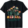 Trendy Wildflower Medical Assistant T-Shirt for Professionals