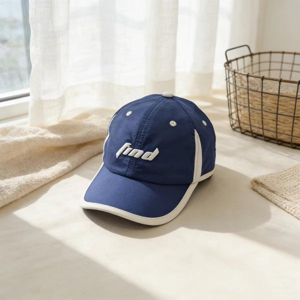 Thin Kids Sun Hats Letter Embroidery Outdoor Sunshade Caps Quick Dry Caps for Children Aged 2-8