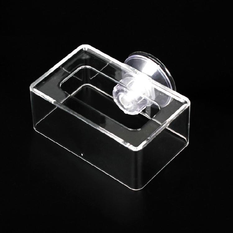 

Fish Feeding Ring Floating Feeder Clear Acrylic Rectangle Circle Easy to Install S