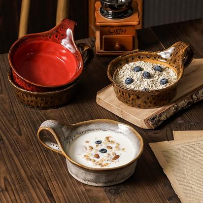 Tazza da Caffè Grande Capacità in Ceramica Stile Boemo Tazza per Avena Tazze per Colazione Latte con Manico Grande 500ML Stile Giapponese Articoli da Tavola