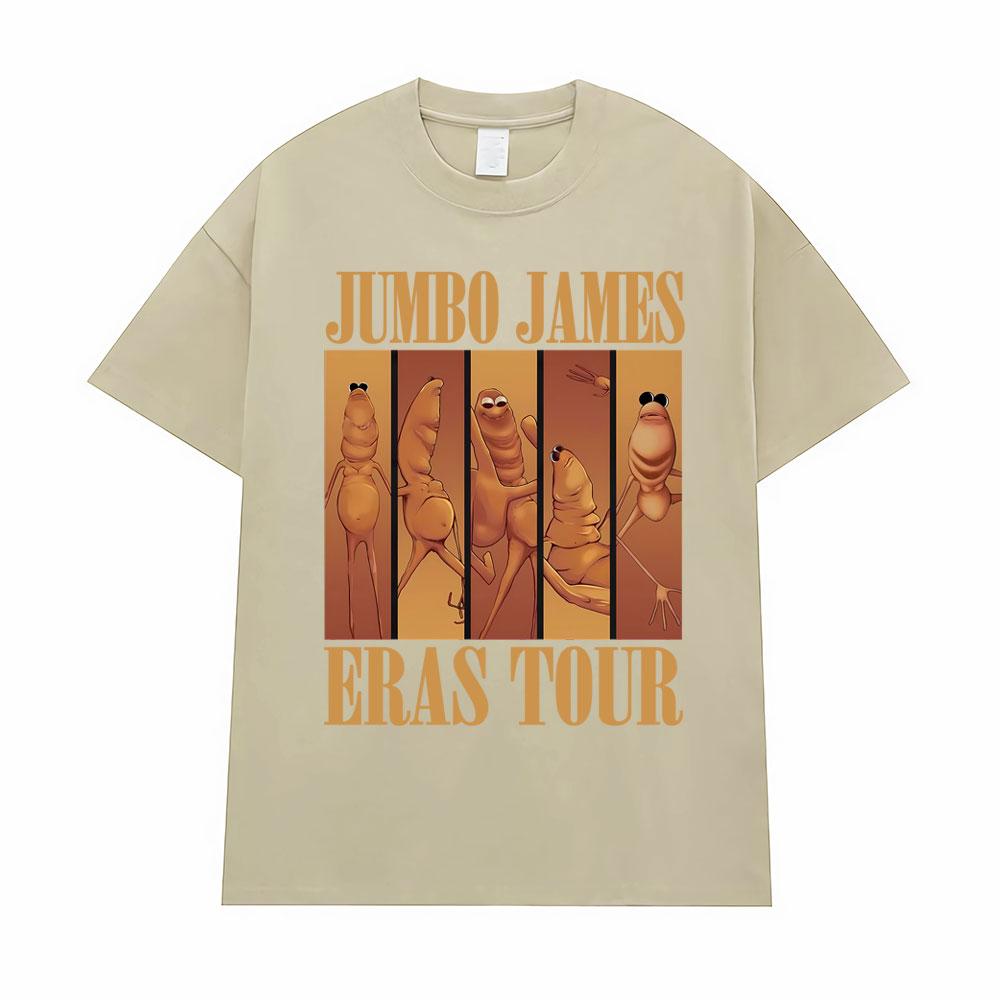 Hot Sale Funny Marcus The Worm Eras Tour Meme Jumbo James T-shirts Men Clothing Oversized Vintage Classic T Shirts Casual Tshirt