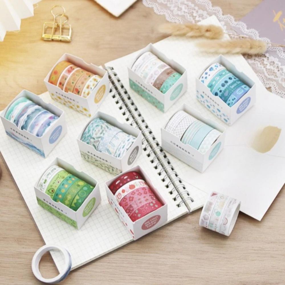 20Pcs 2m Cute Cartoon Fruit Printed Wash Tape Scrapbook Journal Planner Decorative Tapes For Girl Aesthetic Tearable Paper Tape